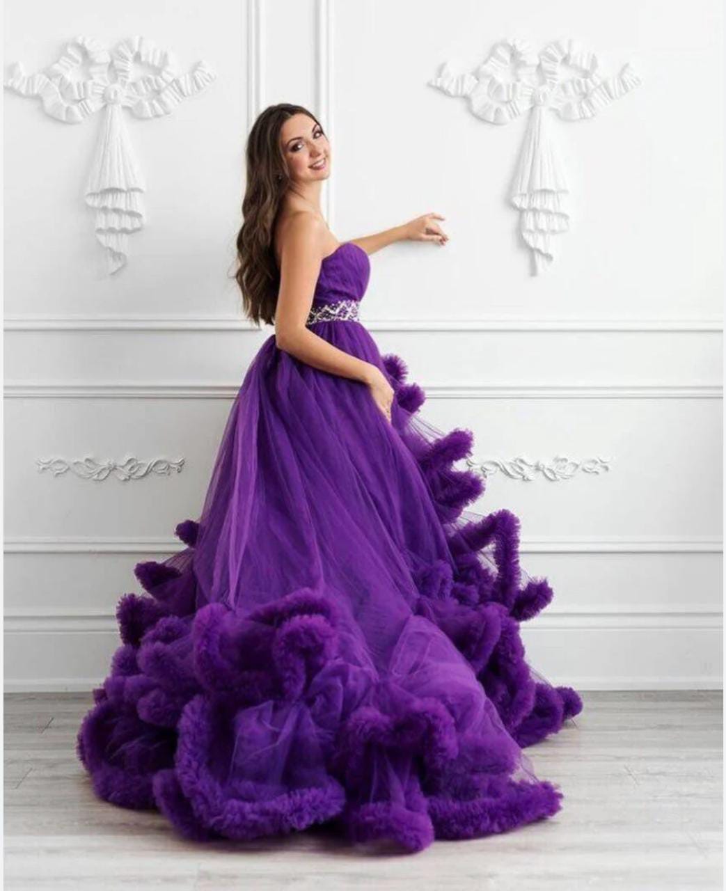 Jovani 03023 Prom Dress V Neckline Fitted Silhouette Feather Skirt – Glass  Slipper Formals