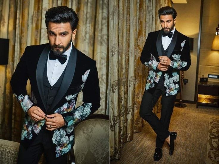 Ranveer Singh Floral Velvet Tuxedo