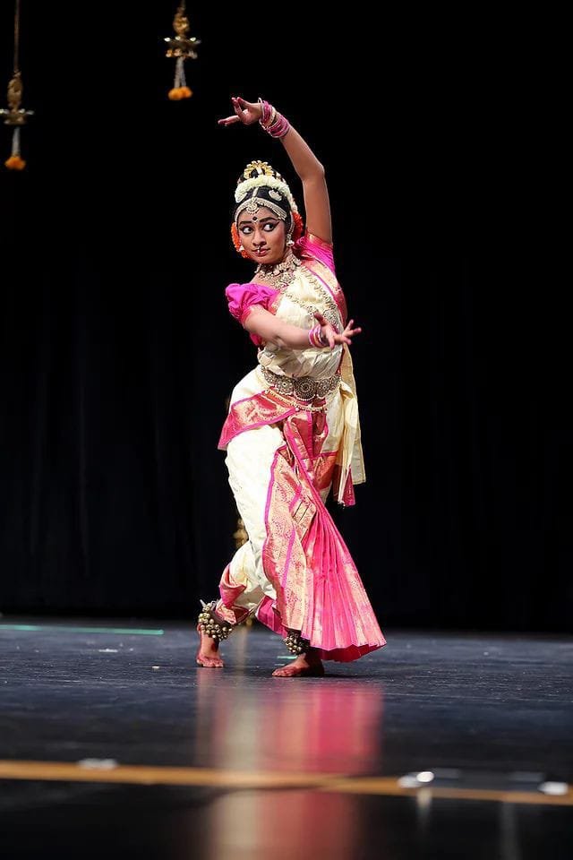 Pink & Beige Bharatanatyam Costume - We Dress